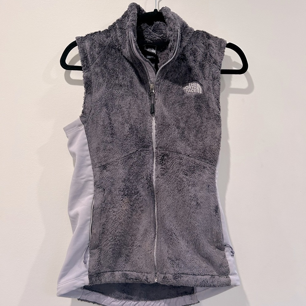 North Face vest, size Small. Dark purple and light purple.